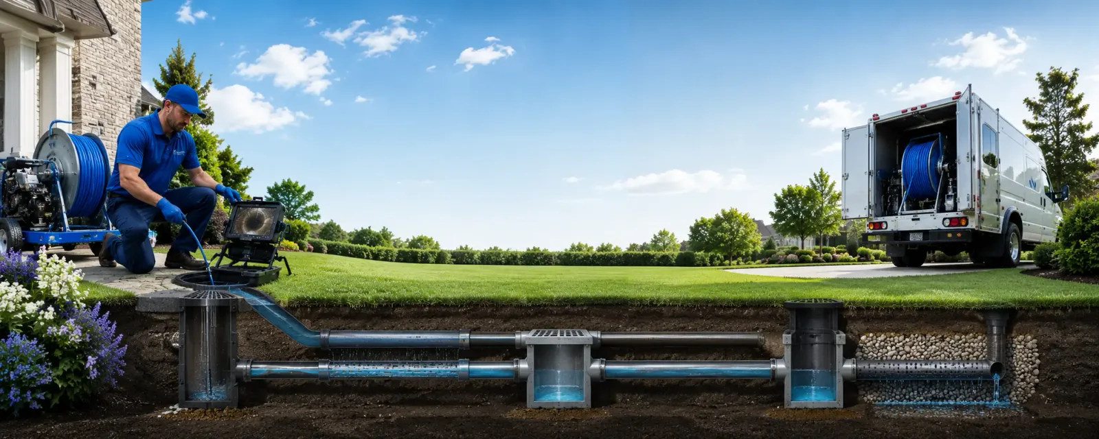 Outdoor drain cleaning information for South Barre, MA